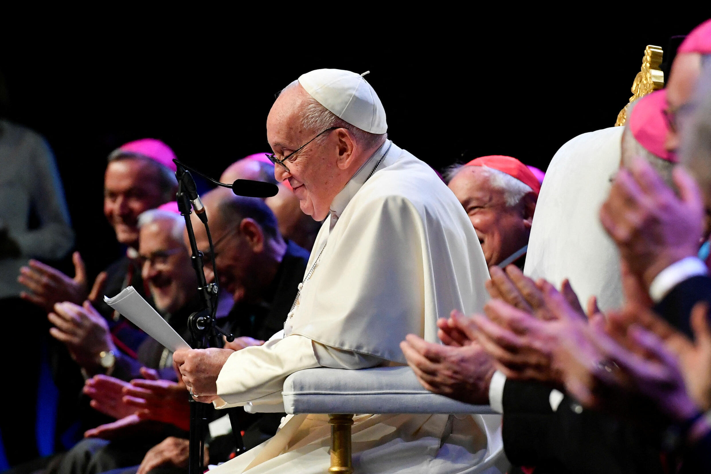 El Papa Francisco encabezó el Encuentro del Mediterraneo en el Palais du Pharo, de Marsella, Francia, con la participación de unos 60 obispos.