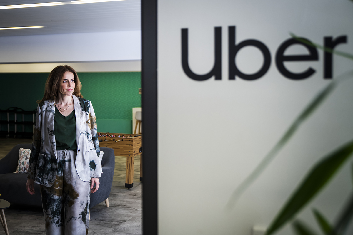 Anabel Díaz en una foto de archivo en la sede de Uber en Madrid.