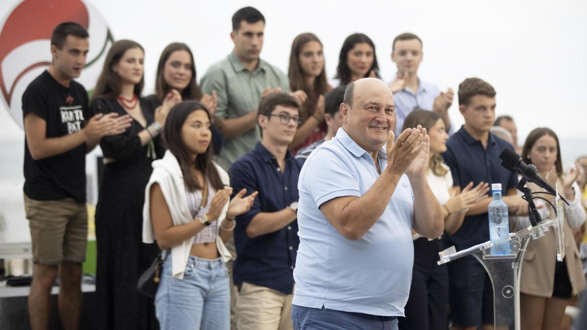 El presidente del EBB del PNV, Andoni Ortuzar, en un acto anterior