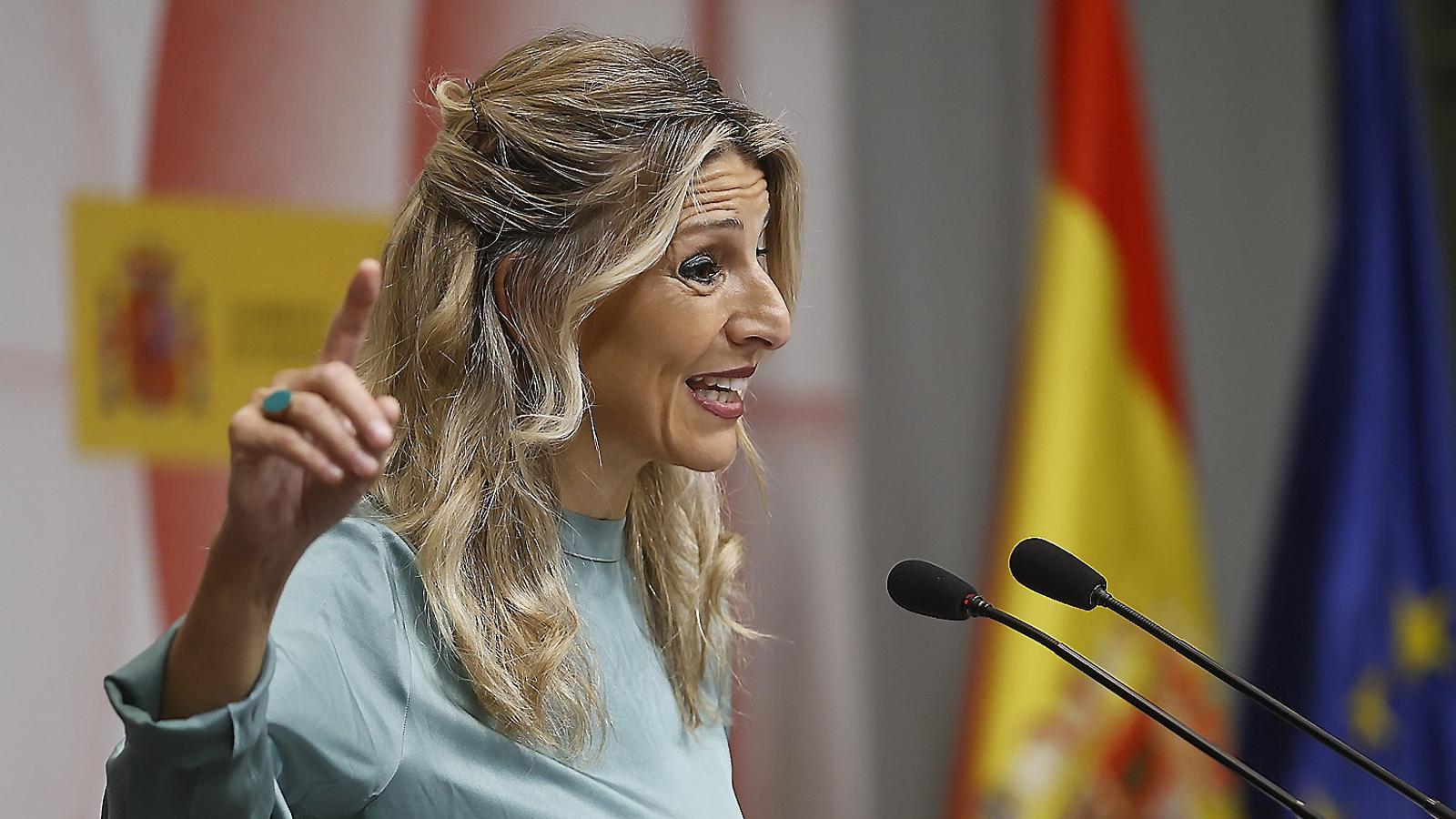 La vicepresidenta segunda del gobierno español, Yolanda Díaz. FERNANDO ALVARADO / EFE