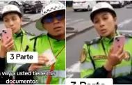 Conductor pide internet a policía para mostrar su tarjeta de propiedad virtual: No tengo saldo