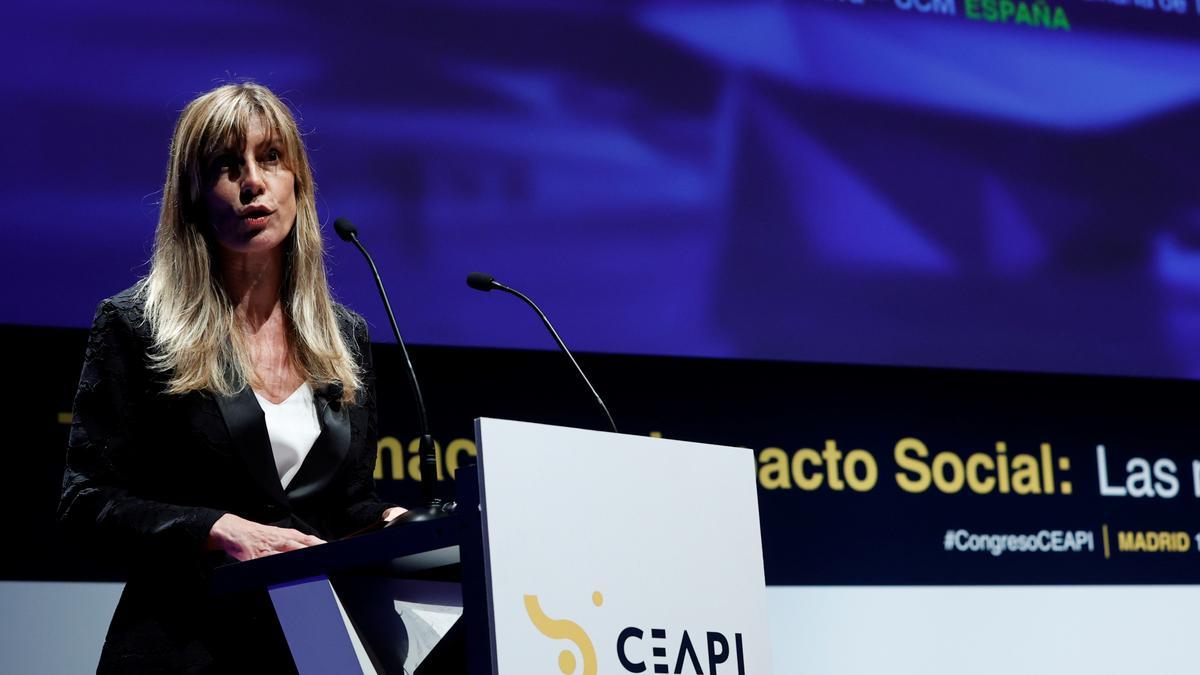 Begoña Gómez durante una intervención en la Universidad Complutense de Madrid (UCM), en una imagen de archivo.