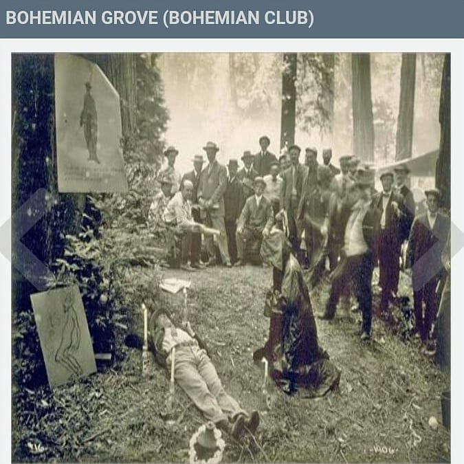 Bohemian Grove  Est. 1878#bohemiangrove #california #ritual #worship #club #elite #usa #nwo #s...jpg