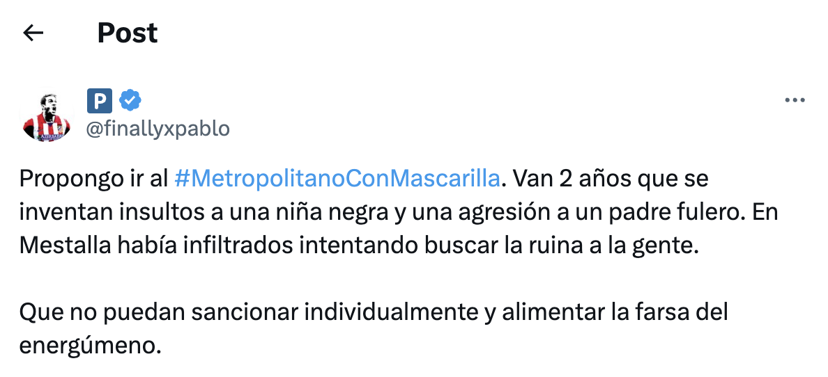 Aficionados del Atlético se movilizan para ir con mascarilla al derbi y así poder insultar a Vinicius