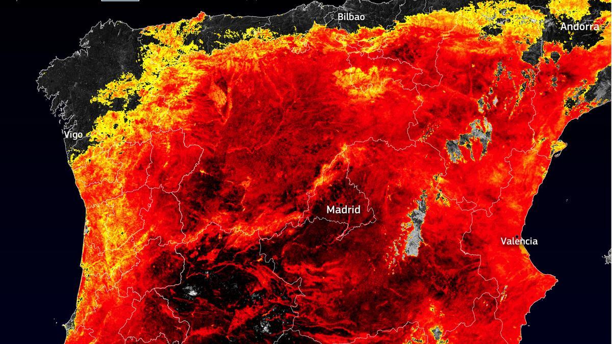 Imagen de la ola de calor que afectó a España en julio de 2023.