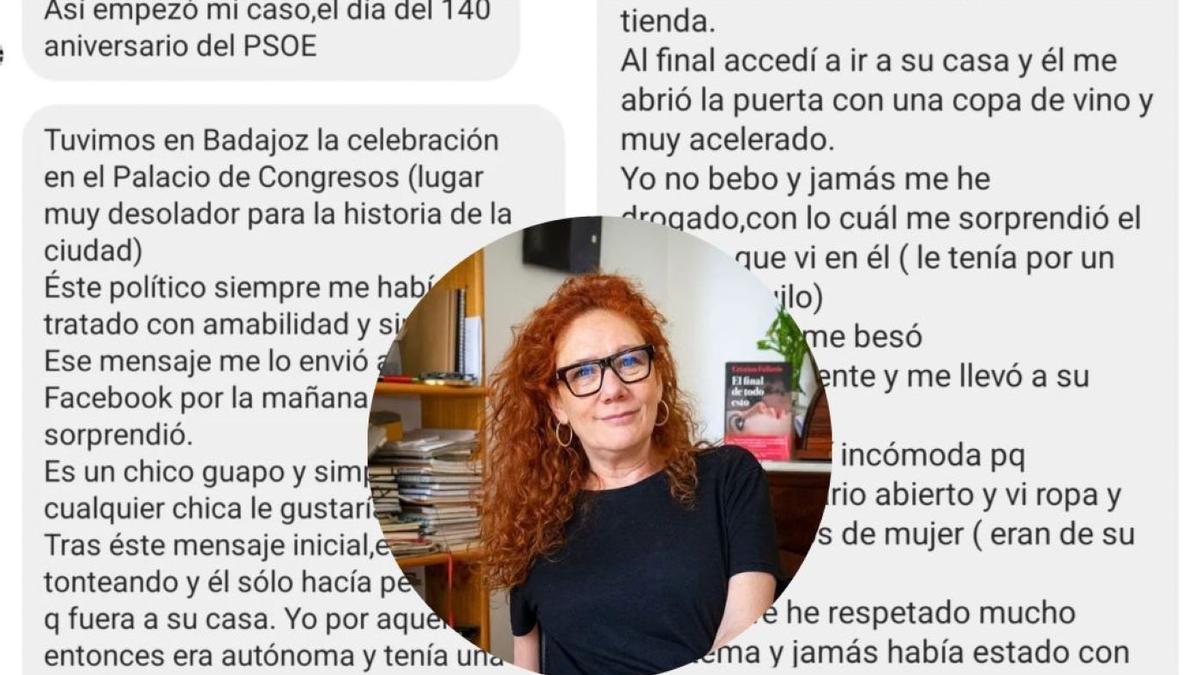 La publicación de Fallarás donde habla de un político de Badajoz.