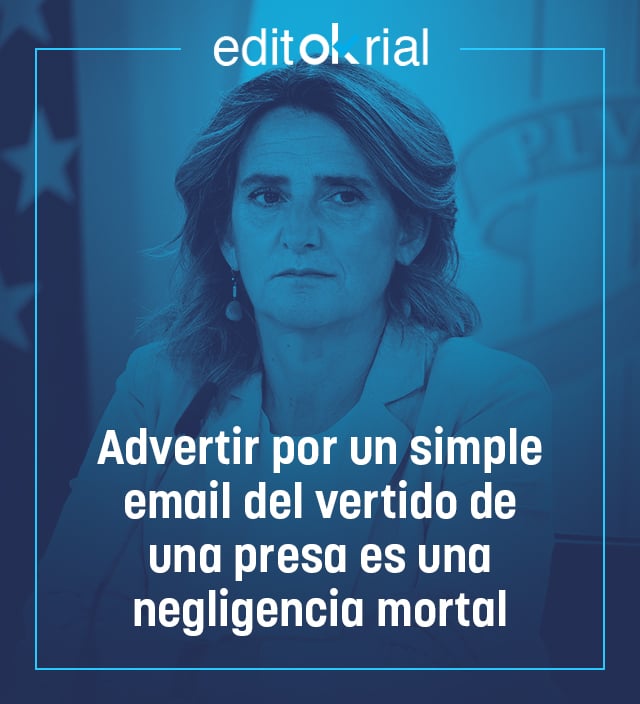 Advertir por un simple email del vertido de una presa es una negligencia mortal