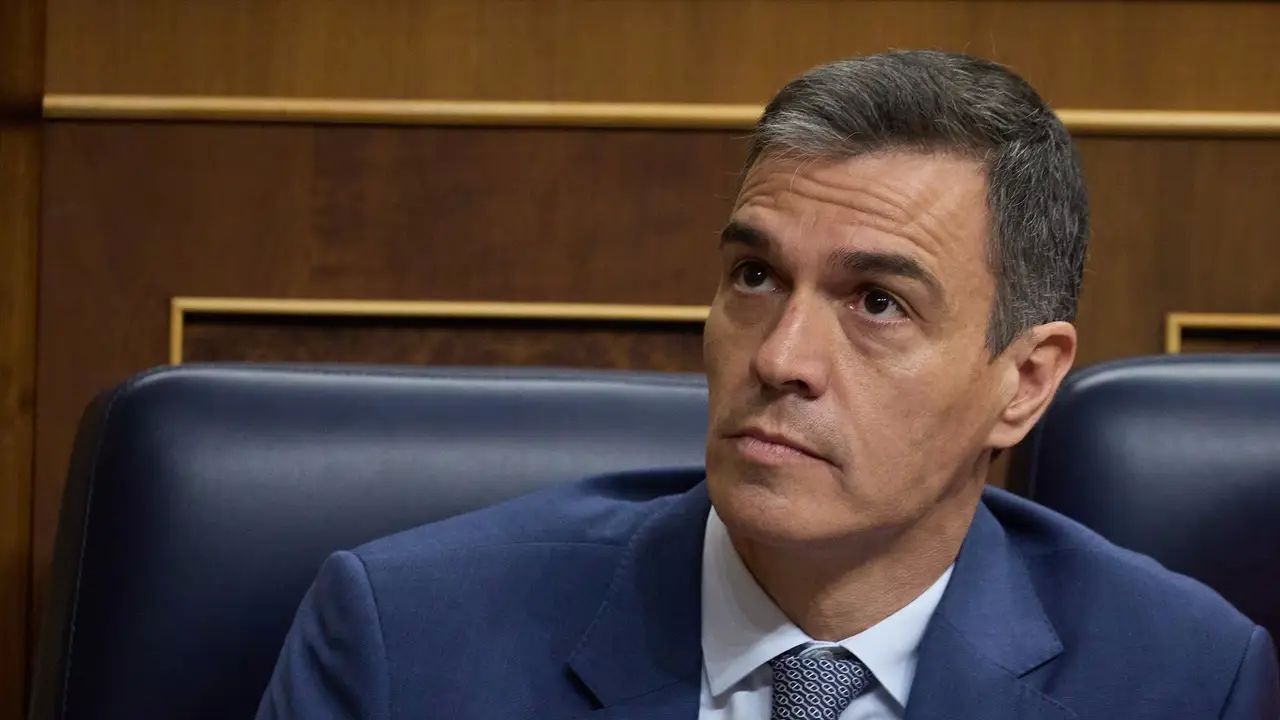 El presidente del Gobierno, Pedro Sánchez, durante la sesión de control al Gobierno