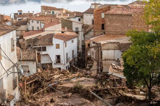 Imagen de los daños causados por la DANA en Letur, Albacete.