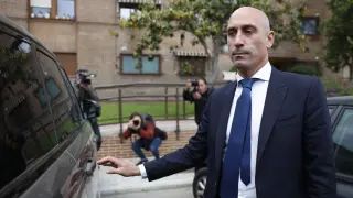 Luis Rubiales, a su salida del juzgado de Majadahonda.