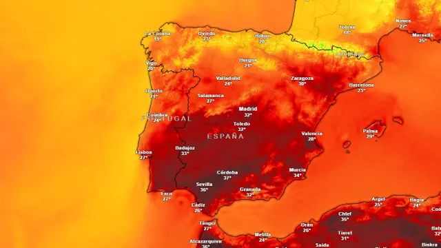 Mapa de temperaturas.