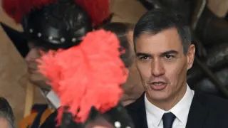 Pedro Sánchez, este viernes en el Vaticano