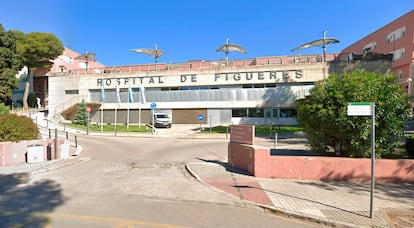 La entrada del hospital de Figueres.