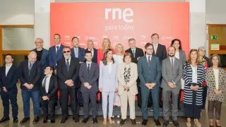 Foto de familia de la presentación de 'RNE para todos'.