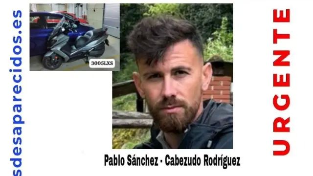 El cartel de búsqueda de Pablo Sánchez-Cabezudo.