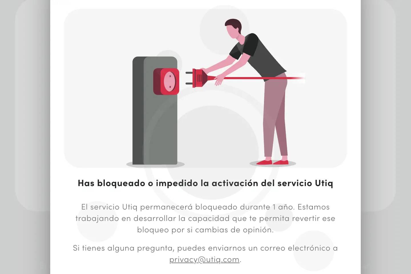 Utiq bloqueado